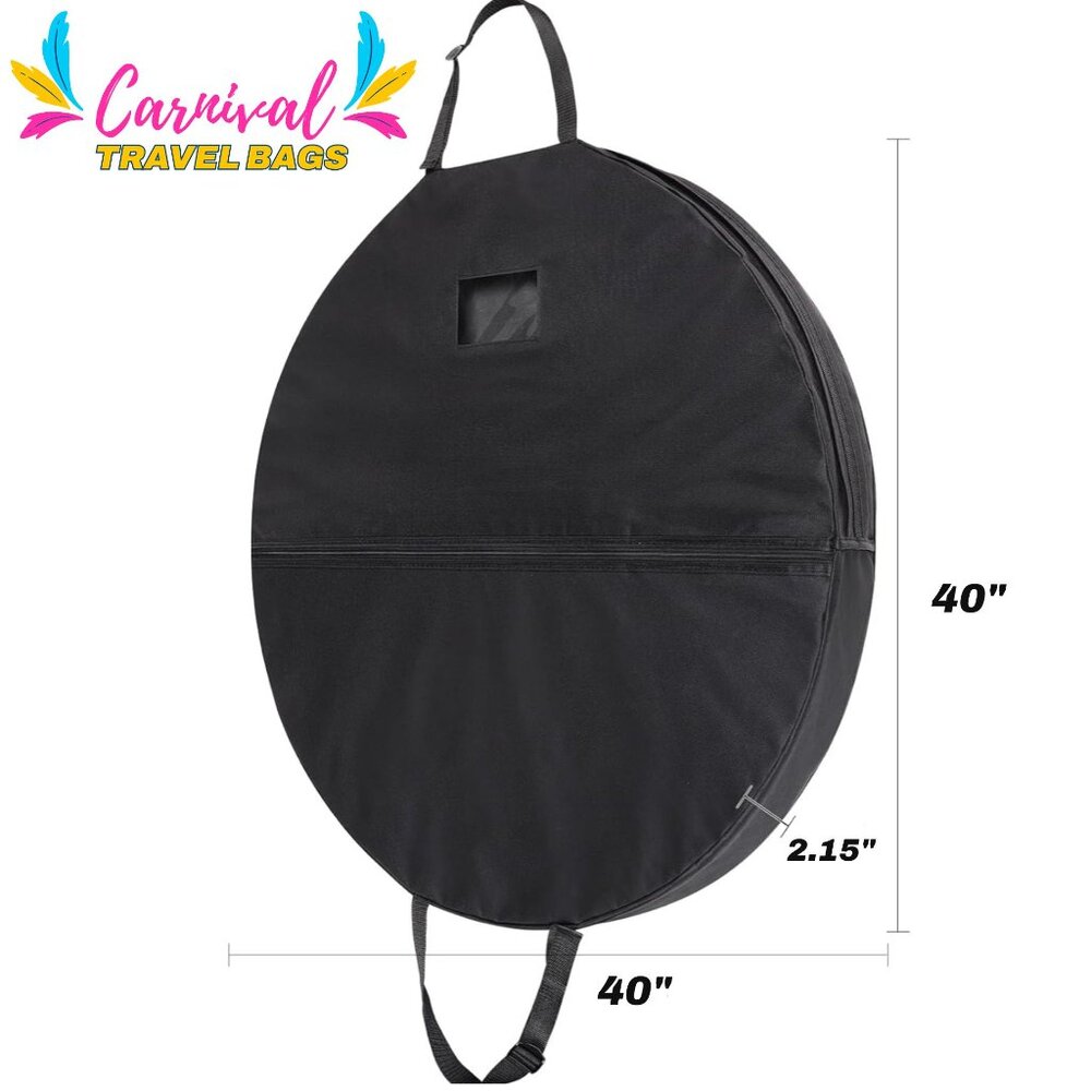 Carnival Travel Costume Bag – 40" Duffel for Mas, Feather Backpacks, Dancewear &